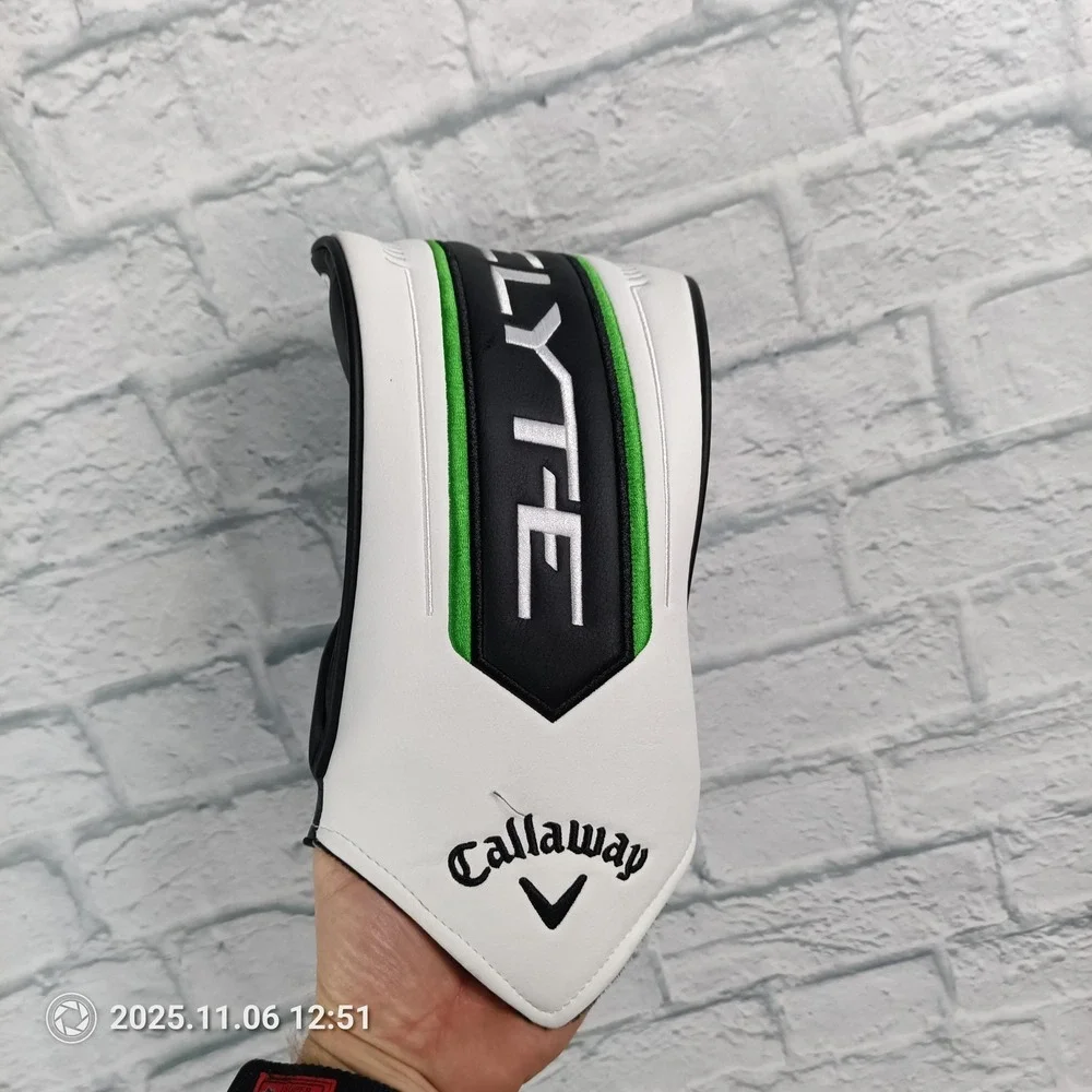 Callaway Elyte Golf Wood Headcover White Black Green Embroidered Driver b4